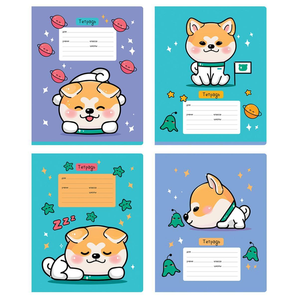 Тетрадь школьная А5 12л клетка "Милашка" (BG)