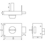 Замок накладной дверной, Аллюр, 3Н1-1А