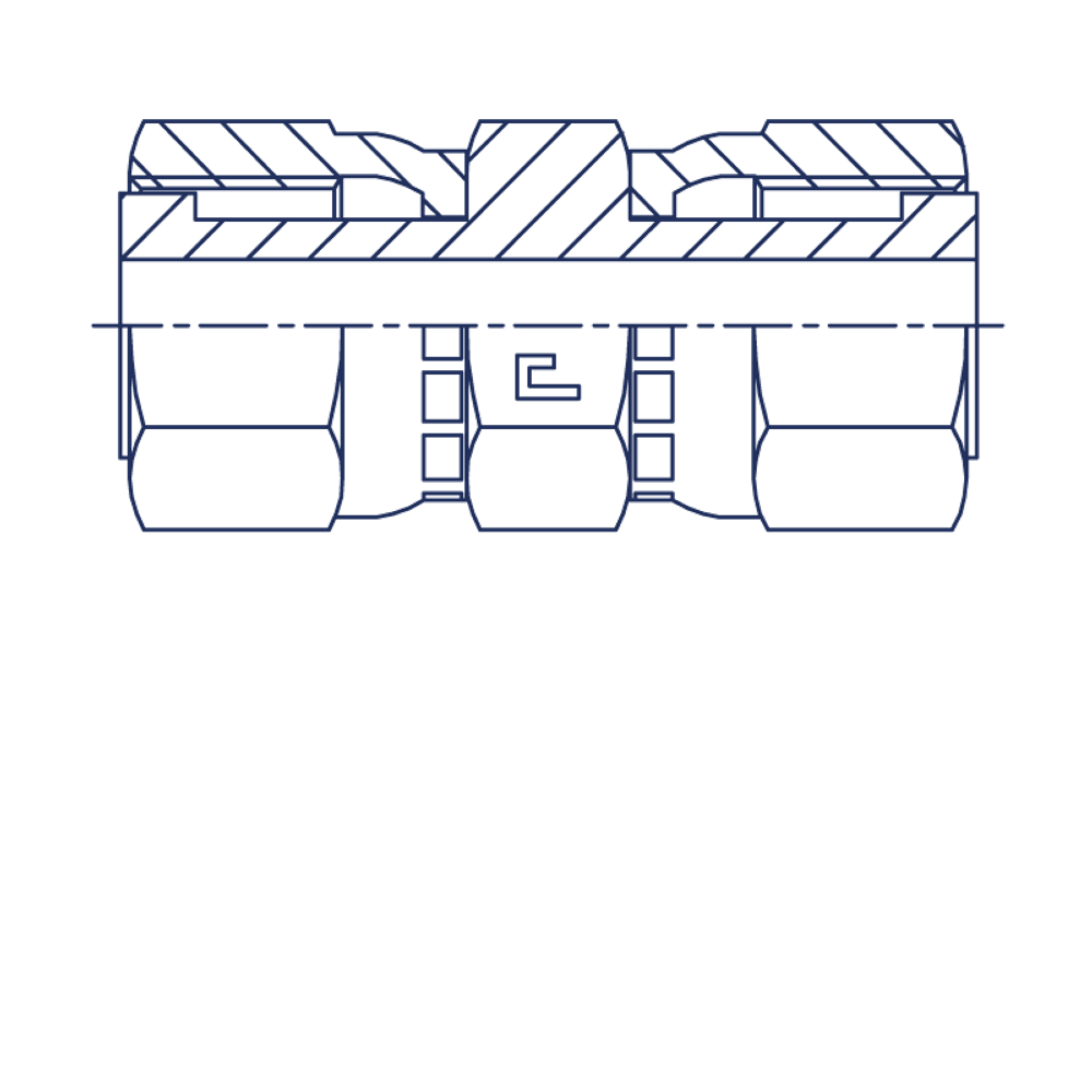 Соединение FH D38 ORFS 2 (обжатая гайка)