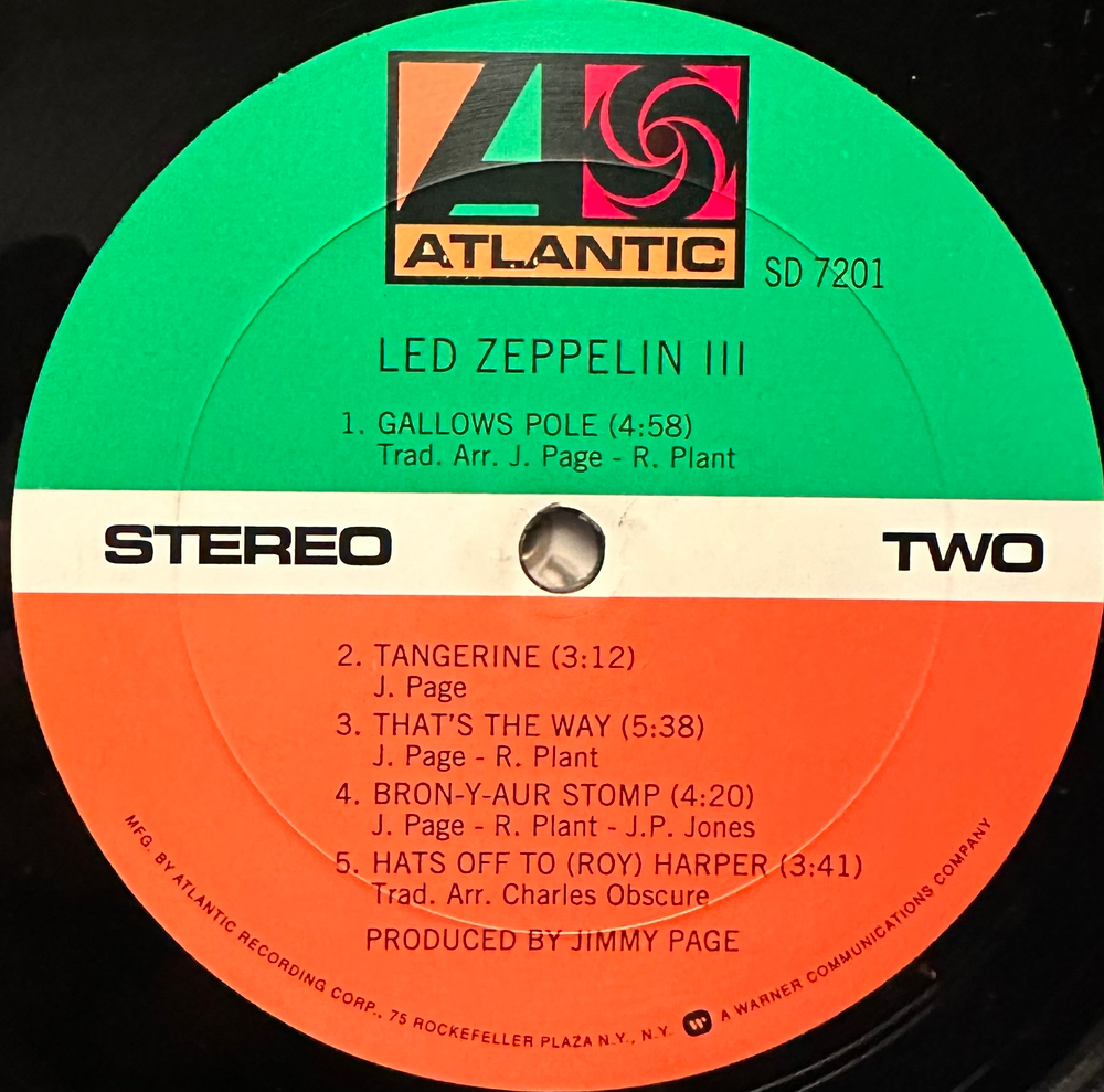 Led Zeppelin - Led Zeppelin III (США 2007г.) Vinyl 200 Gram