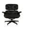 Кресло с оттоманкой Eames Lounge Black Premium U.S. Version