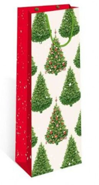 Сумка лам.12,5*36*8,5 под бутылку Елочки 1 шт