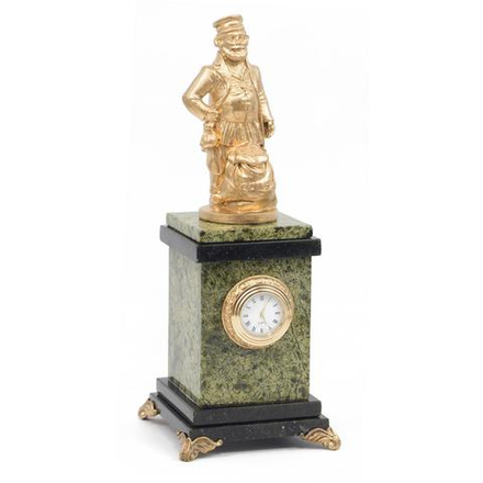 Часы "Купец" змеевик 105х105х270 мм 1600 гр. R117532