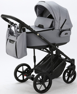 Детская коляска Adamex Zico Deluxe 2 в 1 Z-SM03 СЕР. КОЖА