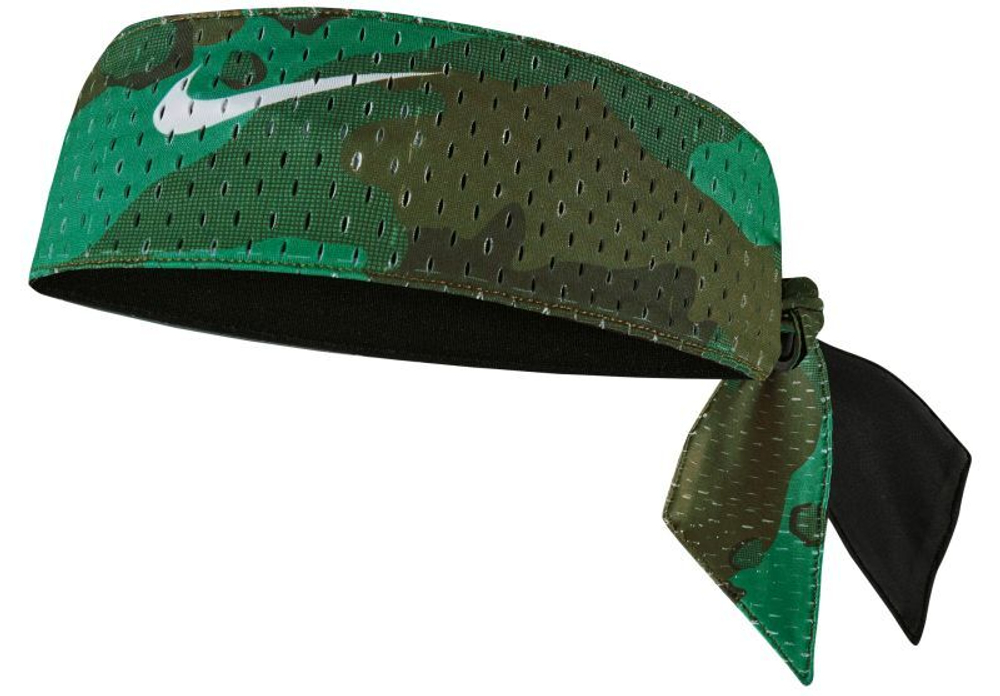 Теннисная бандана Nike Dri-Fit Head Tie Reversible M - rough green/black/white