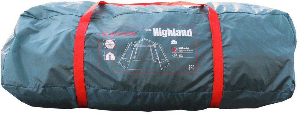 Шатер кемпинговый Btrace Highland (4,3х3,7м) Зеленый-красный