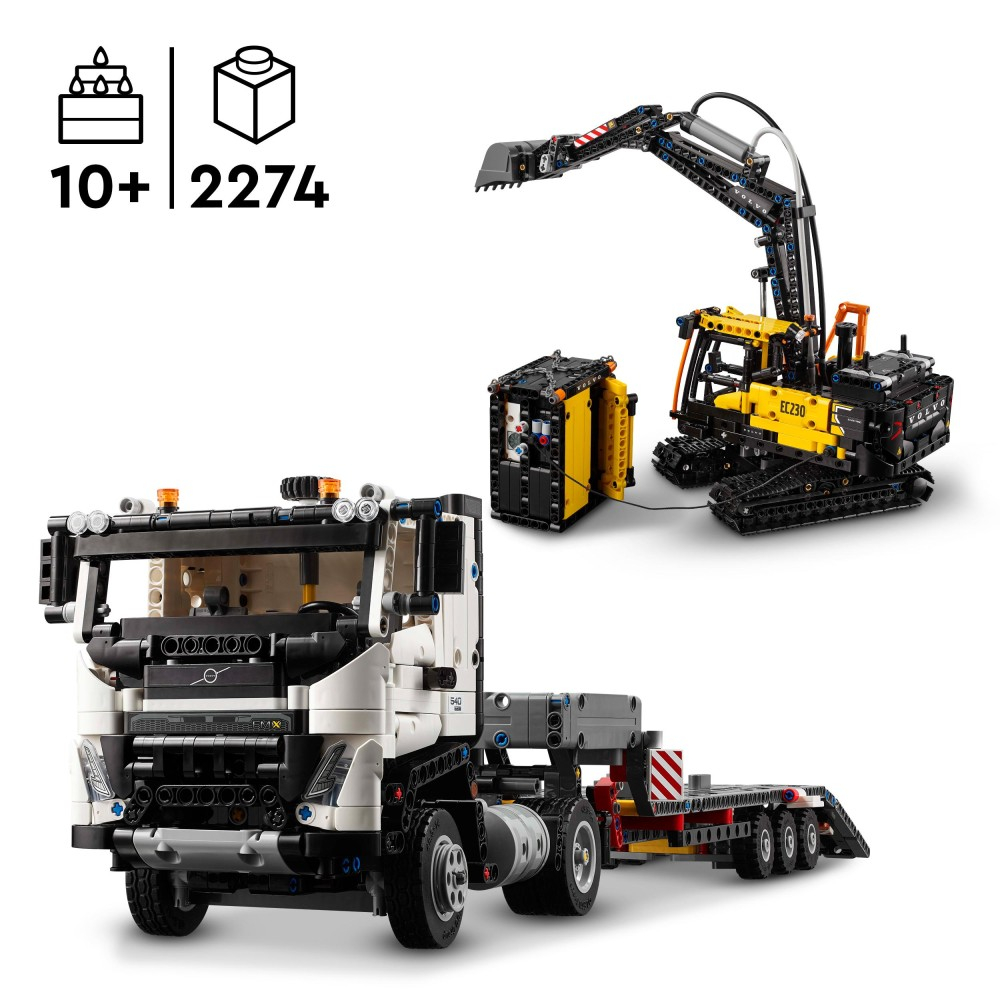 Конструктор LEGO Technic Volvo FMX 42175 и электрический экскаватор EC230 — фото 5