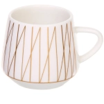 Кофейный набор 12 предметов «Скарлетт» (6 кружек 90мл+6 блюдец), штрихи