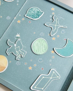 ZARA HOME ДЕТСКАЯ КНИГА MAGNETIC CONSTELLATIONS, СИНИЙ