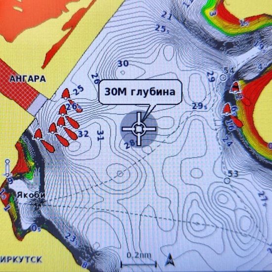 Байкал, Новосибирское и Красноярское вдхр. карта глубин для Garmin Navionics+ NSEU070R