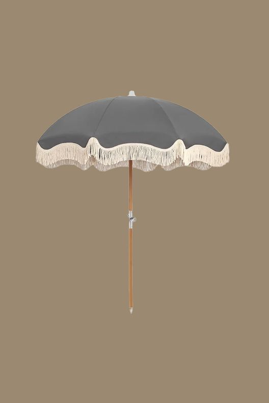 Зонт с бахромой темно-серый / La Sorella