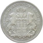 Германская Империя 2 марки (mark) 1903. Гамбург (VF-XF)