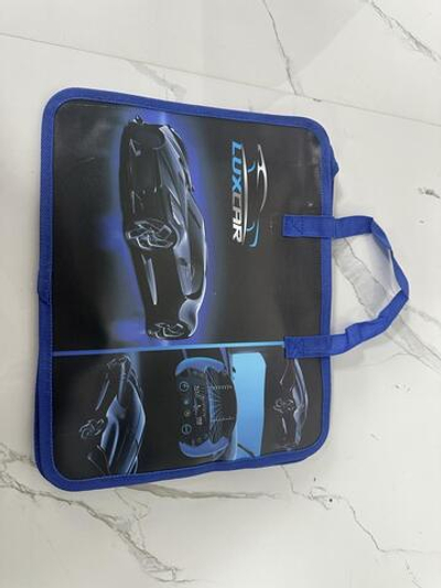 Папка с ручками А4 "Синяя машина", пластик, на молнии, 80мм