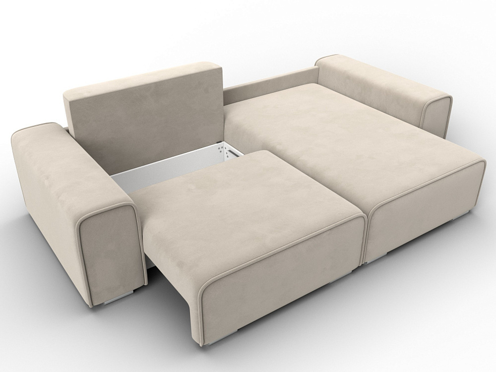 Диван угловой Лига-029 МИКРОВЕЛЬВЕТ Бежевый