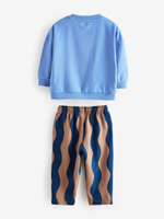 Лонгслив и брюки в комплекте для мальчика Next B22-265, Голубой, Светло-коричневый