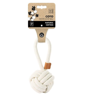 Игрушка для собак Мяч-петля белый 11см (хлопок) Mpets 10646901
