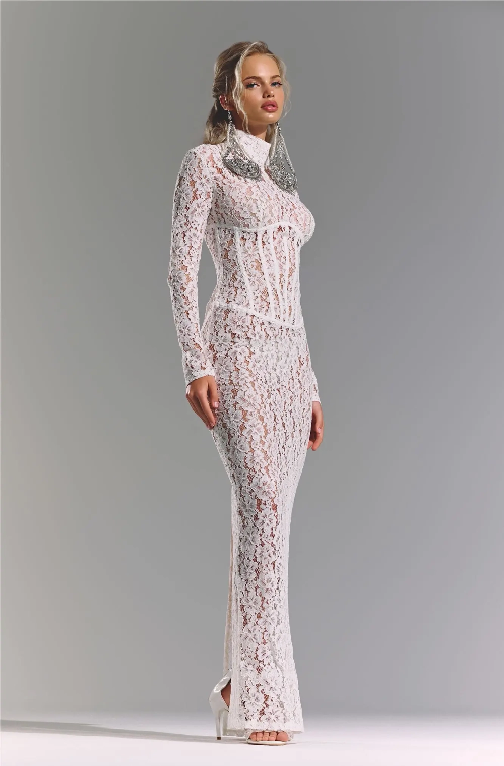Кружевное платье Corset White