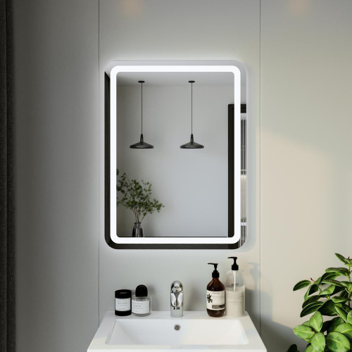 Зеркало Эстель-1 60 с подсветкой LED, кнопочный выключатель