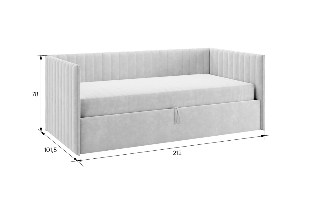 Кровать софа с подъемным механизмом Твикс 900*2000 (велюр) МФ Мебельсон, г. Ижевск