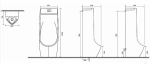 Писсуар напольный SantiLine SL-6005 белый