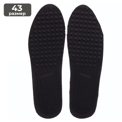Стельки для спортивной обуви, цвет черный, р.43