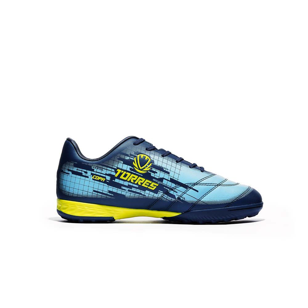 Бутсы футбольные (многошиповки) детские TORRES COPA KID, TS234238-736-30, р.30, сине-голубой