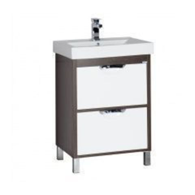 Тумба с раковиной Aquanet Гретта 60 венге (2 ящика)