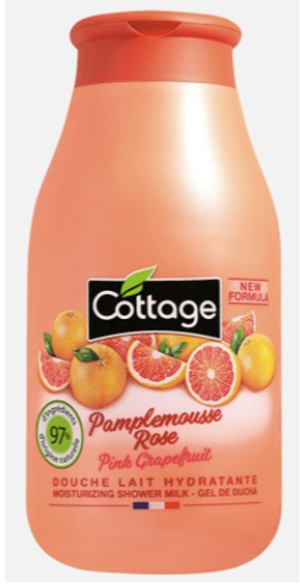 COTTAGE. Молочко для душа увлажняющееГРЕЙПФРУТ / Moisturizing Shower Milk - Pink Grapefruit 250 мл