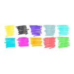 Фломастеры Basir, серия "Совушка", с блёстками, разноцветные, набор 10 шт