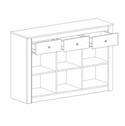 Тумба 3 дв. 3 ящ. спальня "Даллас"