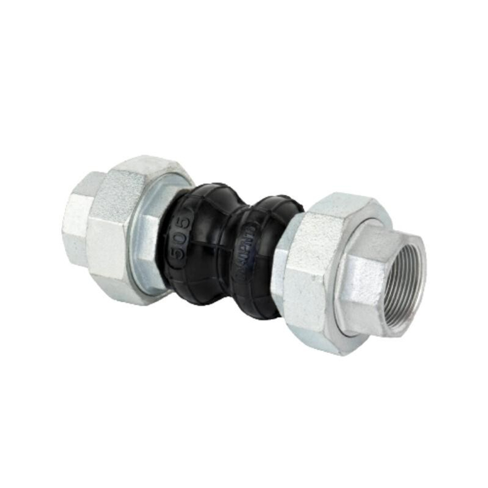 Компенсатор EPDM с оцинкованными чугунными резьбовыми патрубками DN 25 PN 16 Рашворк 505-025-16