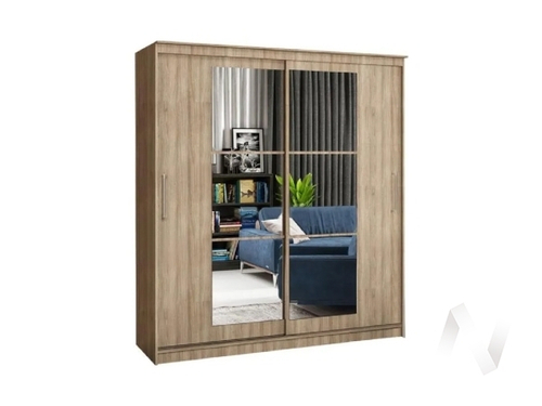 Шкаф-купе 1;5 Элегант №3 (ясень шимо темный)
