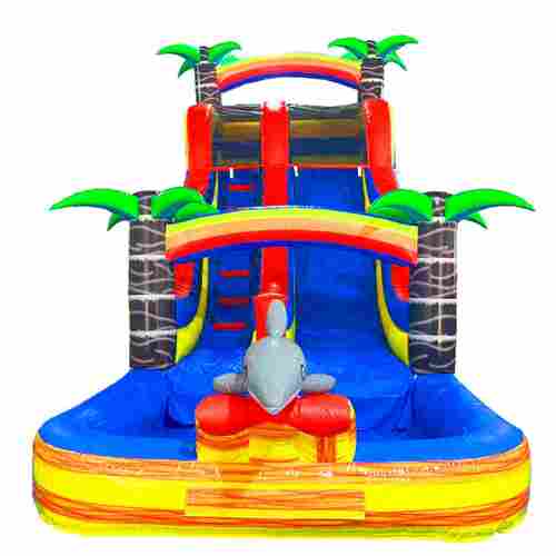 Водная горка «Волна дельфина» с бассейном, 8×3,3×5,4 м