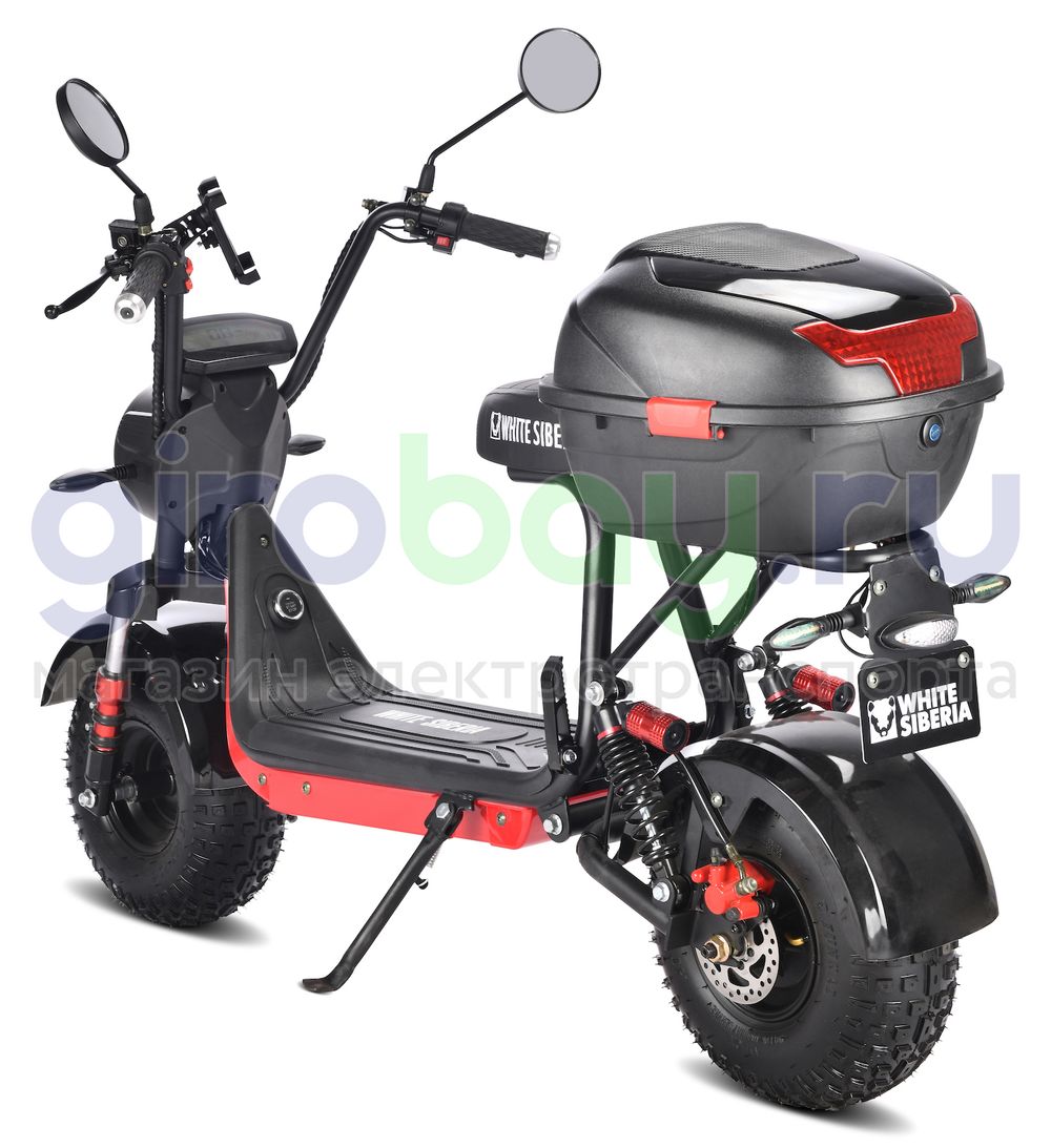 Электроскутер WHITE SIBERIA MINI R 1200w 2.0 - Черный фото 2 фото №4