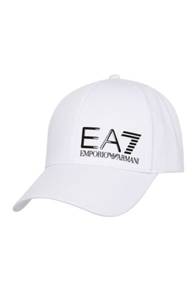Теннисная кепка EA7 Unisex Train Core Logo Baseball Hat - white/black