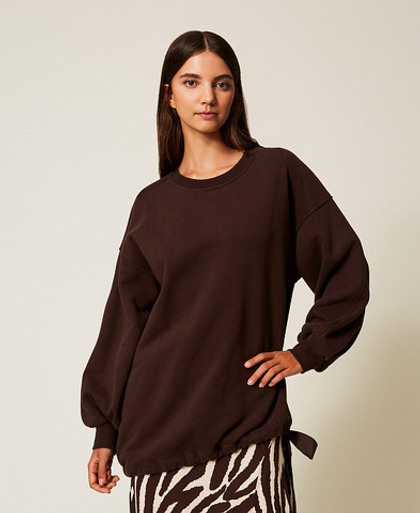 TWINSET Свитшот удлиненный с кулиской по низу