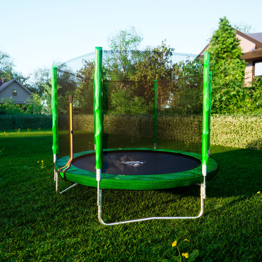 Батут DFC Trampoline Fitness с сеткой 8ft