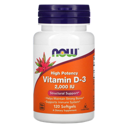 Now Foods Vitamin D3 2000 IU 120 softgels , Витамин Д3