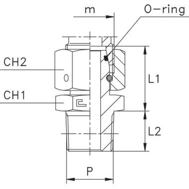 Штуцер FNС DL15 NPT 1/2 - 22х1.5