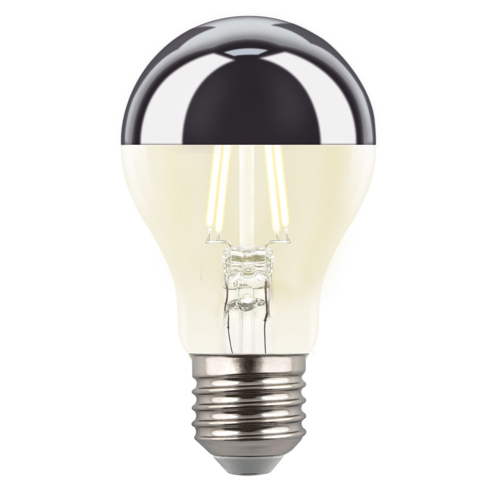 LED-A60-4W-3000K-E27-CL MIRROR-CHROME PLS02WH Лампа светодиодная. Форма A. прозрачная колба с зеркальным отражателем. Серия Sky. Теплый белый свет 3000K. Картон. ТМ Uniel