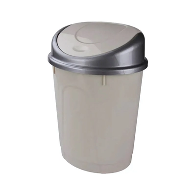 Контейнер для мусора 8л (овальный) (слоновая кость) (комплект 5 шт)