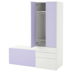 Гардероб - IKEA SMÅSTAD/SMASTAD/СМОСТАД ИКЕА,  181х150 см, белый/фиолетовый