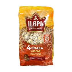 Хлопья Царь 4 злака 400 гр