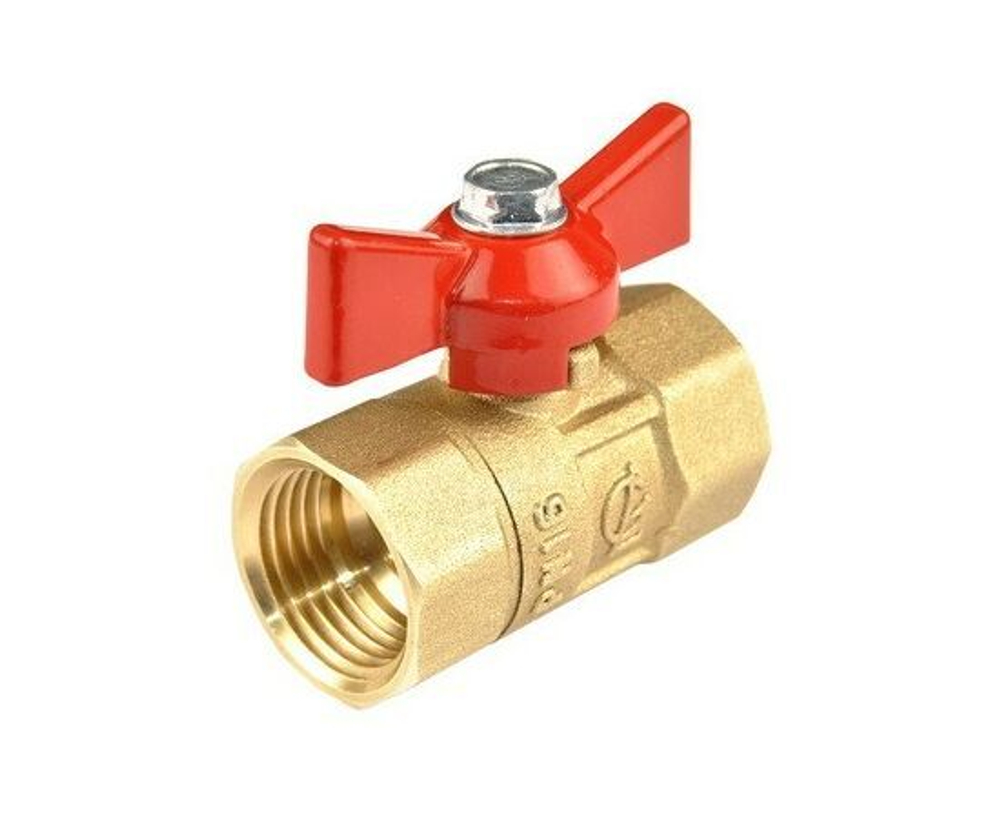 Кран шар. для воды 1/2" (20мм) (вн-нар, г/г) бабочка ГАЛЛОП ПРАКТИК