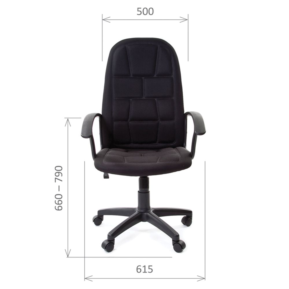 Кресло руководителя Chairman 737 PL, TW-11 ткань черная, механизм качания