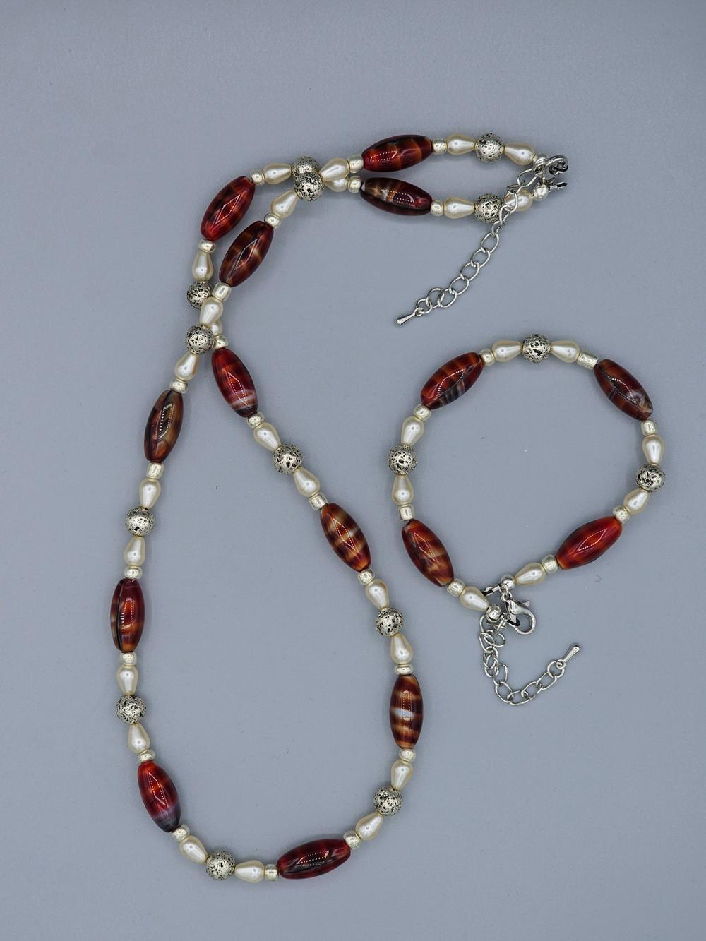 Комплект бижутерии Таля Арт "Лава" ручной работы с натуральными камнями