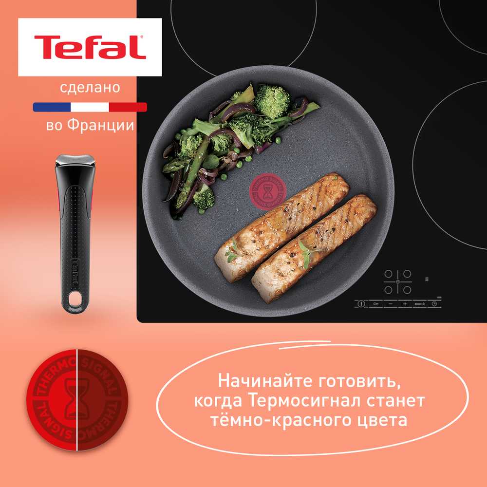 Набор посуды со съемной ручкой Tefal Ingenio Natural Force 3 предмета 22/26 см L3969202