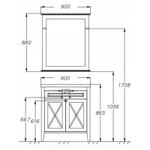 Тумба ПАЛЕРМО 90, светлый орех