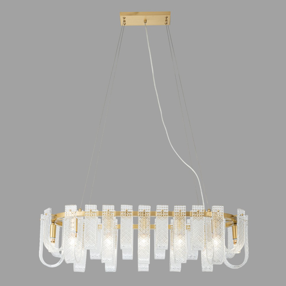 Подвесная люстра Belfast Severn 6601-950 BR CL Латунь / Стекло