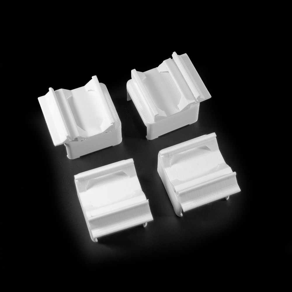 Набор 4 шт. Крепление для двухканального реле Aqara на DIN-рейку, 3D печать, белое